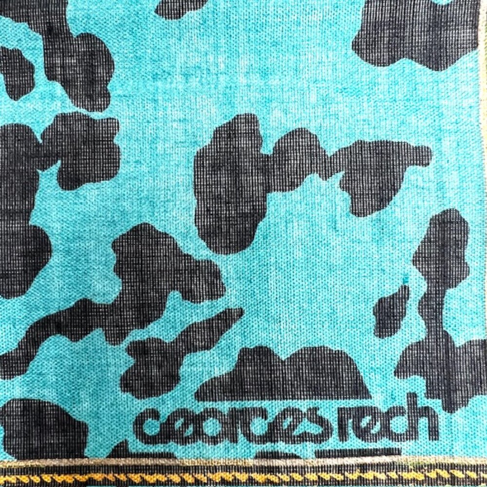 Unused Celine Paris + Melriese & Roch Cearces HandKerchief 19" Greem Beige  (6 - Picture 10 of 14